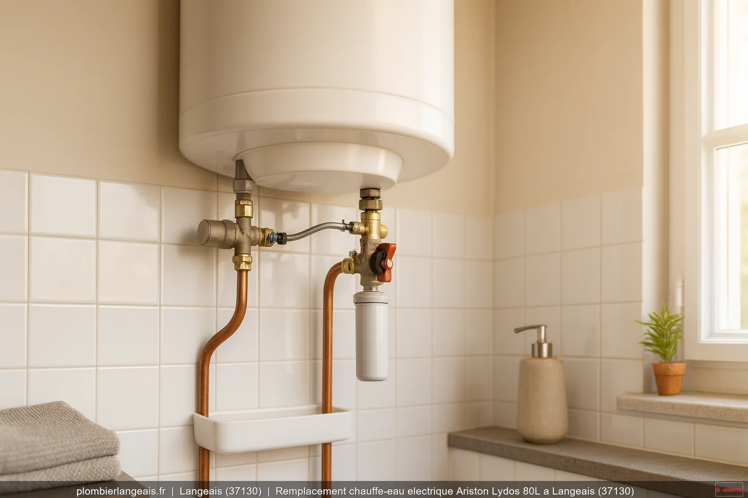 Remplacement chauffe-eau electrique Ariston Lydos 80L a Langeais (37130)